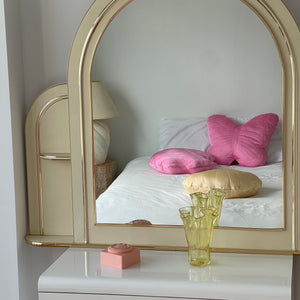 Vintage Inspired Satin Decorative Pillows, Shell