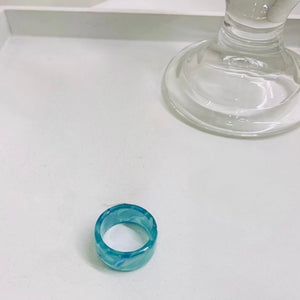 Colorful Acrylic Resin Flat Ring