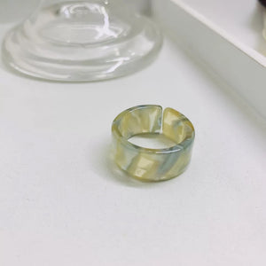 Colorful Acrylic Resin Flat Ring