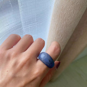 Colorful Acrylic Resin Chunky Ring